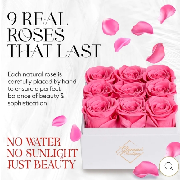 GLAMOUR BOUTIQUE PRESERVED ROSES IN A BOX - Picture 2 of 4